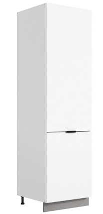 Шкаф-пенал Стоун L600 под холодильник (2 дв.гл.) (белый/джелато софттач) в Южно-Сахалинске - изображение