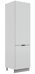 Шкаф-пенал Стоун L600 под холодильник (2 дв.гл.) (белый/лайт грей софттач) в Южно-Сахалинске - предосмотр