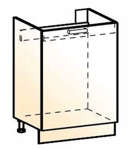 Шкаф рабочий под мойку Стоун L600 (1 дв. гл.) в Южно-Сахалинске - предосмотр