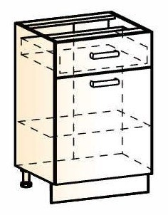 Шкаф рабочий Стоун L500 (1 дв. гл. 1 ящ.) в Южно-Сахалинске - изображение