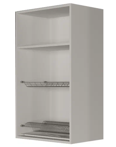 Шкаф с сушкой для посуды ВС9 60, МДФ Розовый шагрень/Белый в Южно-Сахалинске - изображение 1