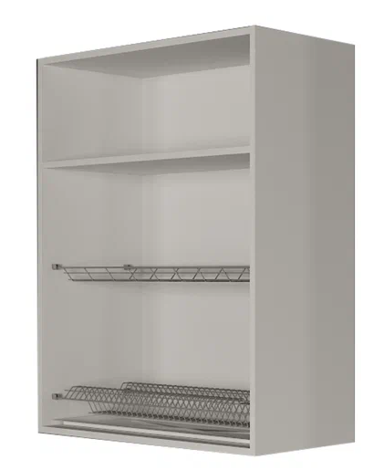 Сушильный шкаф для посуды ВС9 80, МДФ Панна Котта/Антрацит в Южно-Сахалинске - изображение 1
