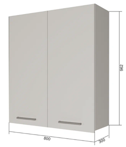 Сушильный шкаф на кухню ВС9 80, МДФ Океания/Белый в Южно-Сахалинске - предосмотр