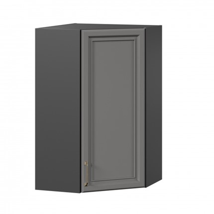 Угловой настенный шкаф Джелатто 600 высокий ЛД 241.620.000.159, Черный/Оникс серый в Южно-Сахалинске - изображение