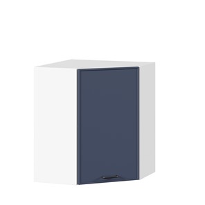 Угловой настенный шкаф Индиго ЛД 298.610.000.116, Белый/Тёмно-синий в Южно-Сахалинске