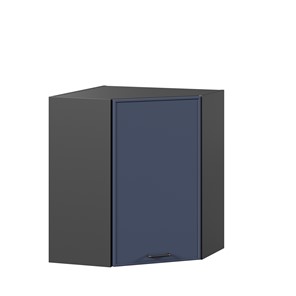 Шкаф угловой настенный Индиго ЛД 298.610.000.158, Чёрный/Тёмно-синий в Южно-Сахалинске - предосмотр