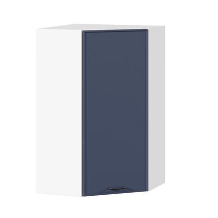 Угловой кухонный шкаф высокий Индиго ЛД 298.620.000.117, Белый/Тёмно-синий в Южно-Сахалинске - изображение
