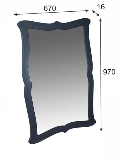 Зеркало настенное Берже 23 (серый графит) в Южно-Сахалинске - изображение 6