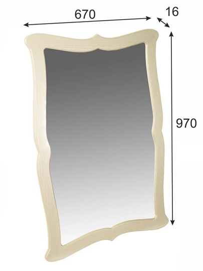 Зеркало настенное Берже 23 (слоновая кость) в Южно-Сахалинске - изображение 5
