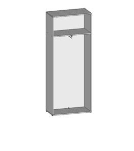Шкаф для одежды НШ-5г, Белый в Южно-Сахалинске - предосмотр 1