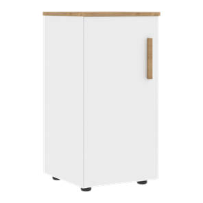 Низкий шкаф колонна с глухой дверью левой FORTA Белый-Дуб Гамильтон FLC 40.1 (L) (399х404х801) в Южно-Сахалинске