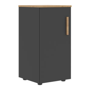 Низкий шкаф колонна с левой дверью FORTA Графит-Дуб Гамильтон  FLC 40.1 (L) (399х404х801) в Южно-Сахалинске