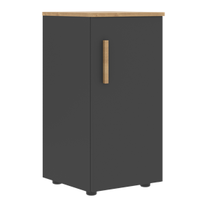 Низкий шкаф колонна с глухой дверью правой FORTA Графит-Дуб Гамильтон  FLC 40.1 (R) (399х404х801) в Южно-Сахалинске