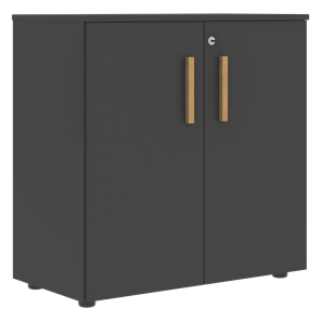 Низкий шкаф с малыми дверцами широкий FORTA Черный Графит FLC_80.1_Z__grafit.png FLC 80.1(Z) (798х404х801) в Южно-Сахалинске