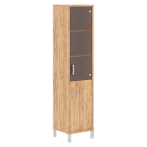 Шкаф для бумаг Born В-431.5 R правый колонка комбинированная стекло тонированное 475х450х2054 мм, Дуб Бофорд в Южно-Сахалинске