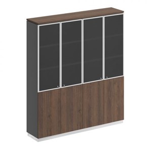 Шкаф для документов со стеклянными дверьми Speech Cube (180.2x40x203.4) СИ 315 ДГ АР ДГ/ХР в Южно-Сахалинске