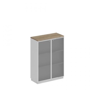 Шкаф для документов средний стекло в рамке Speech Cube (90x40x124.6) СИ 319 ДС БП ХР в Южно-Сахалинске