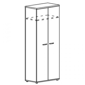 Шкаф для одежды (задняя стенка ДСП) А4, (78x43.4x193) белый премиум А4 9317 БП в Южно-Сахалинске