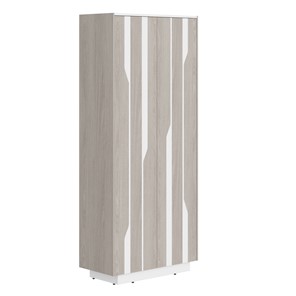 Шкаф для одежды LINE Дуб-серый-белый СФ-574401 (900х430х2100) в Южно-Сахалинске