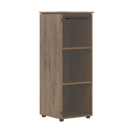Шкаф колонна для офиса средней высоты MORRIS TREND Антрацит/Кария Пальмира MMC 42.1 (429х423х821) в Южно-Сахалинске - изображение