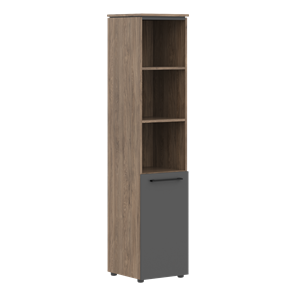 Шкаф колонка с глухой нижней дверью MORRIS TREND Антрацит/Кария Пальмира MHC 42.5 (429х423х1956) в Южно-Сахалинске - предосмотр