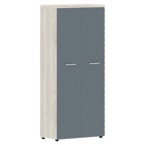 Шкаф с дверцами TORR LUX TLHC 85.1 с глухими дверьми и топом 854х452х1958 Сосна Эдмонт/ Серо-голубой в Южно-Сахалинске