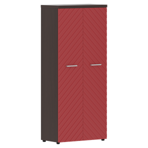 Шкаф с дверцами TORR LUX TLHC 85.1 с глухими дверьми и топом 854х452х1958 Венге Магия/ Красный в Южно-Сахалинске - предосмотр