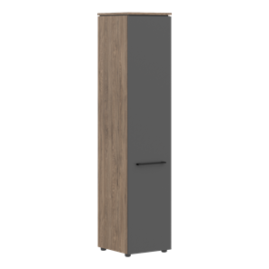 Шкаф с высокий  глухой дверью MORRIS TREND Антрацит/Кария Пальмира MHC 42.1 (429х423х1956) в Южно-Сахалинске