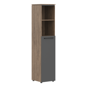 Шкаф колонка с глухой средней дверью MORRIS TREND Антрацит/Кария Пальмира MHC 42.6 (429х423х1956) в Южно-Сахалинске