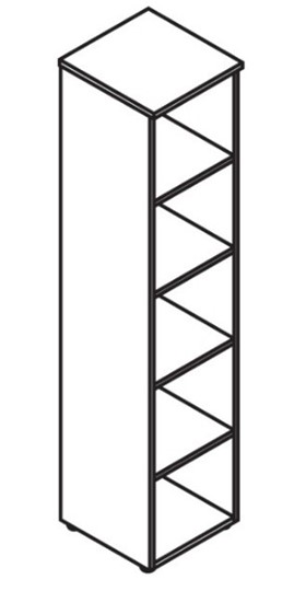 Шкаф высокий MORRIS  Дуб Базель/Венге Магия MHC 42.5 (429х423х1956) в Южно-Сахалинске - изображение 2