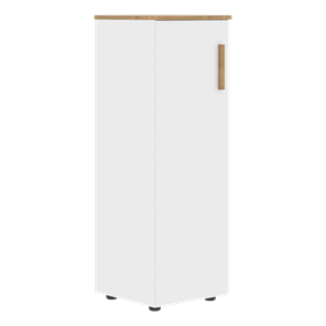 Средний шкаф колонна с глухой дверью левой FORTA Белый-Дуб Гамильтон  FMC 40.1 (L) (399х404х801) в Южно-Сахалинске - предосмотр