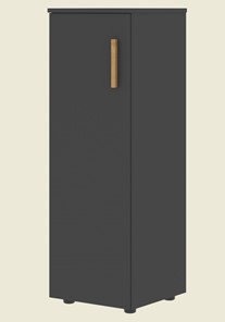 Средний шкаф колонна с глухой дверью левой FORTA Черный Графит   FMC 40.1 (L) (399х404х801) в Южно-Сахалинске