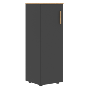 Шкаф колонна средний с левой дверью FORTA Графит-Дуб Гамильтон   FMC 40.1 (L) (399х404х801) в Южно-Сахалинске