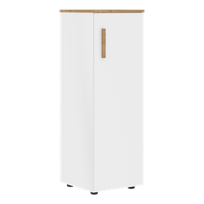 Средний шкаф колонна с правой дверью FORTA Белый-Дуб Гамильтон  FMC 40.1 (R) (399х404х801) в Южно-Сахалинске