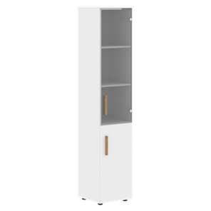 Высокий шкаф колонна с дверью FORTA Белый FHC 40.2 (L/R) (399х404х1965) в Южно-Сахалинске