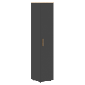 Шкаф колонна высокий с глухой дверью FORTA Графит-Дуб Гамильтон   FHC 40.1 (L/R) (399х404х1965) в Южно-Сахалинске