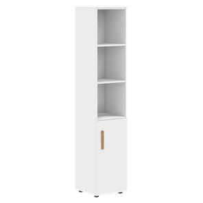 Шкаф колонна высокий с глухой малой дверью правой FORTA Белый FHC 40.5 (R) (399х404х1965) в Южно-Сахалинске