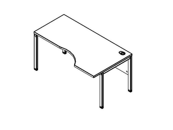 Эргономичный стол XMCET 149R, правый, 1400х900х750 в Южно-Сахалинске - изображение