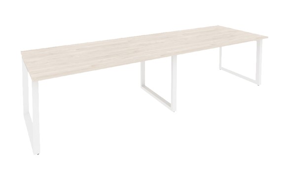 Переговорный стол O.MO-PRG-2.4 Белый/Денвер светлый в Южно-Сахалинске - изображение