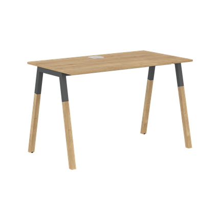 Письменный стол FORTA Дуб Гамильтон-Черный графит-Бук FST 1167 (1180х670х733) в Южно-Сахалинске - изображение
