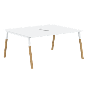Переговорный стол FORTA Белый-Белый-Бук FWST 1513 (1580x1346x733) в Южно-Сахалинске