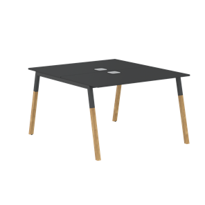 Стол для переговоров FORTA Черный Графит-Черный Графит-Бук  FWST 1113 (1180x1346x733) в Южно-Сахалинске