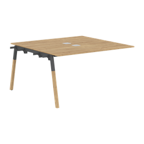Переговорный стол FORTA Дуб Гамильтон-Черный графит-Бук FIWST 1313 (1380х1346х733) в Южно-Сахалинске