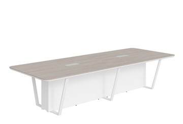 Стол для заседаний LINE Дуб-серый-белый СФ-571734.1 (3460х1340х754) в Южно-Сахалинске