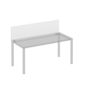 Экран для стола 160 на белом каркасе с кронштейнами Комфорт КФ, белый премиум (160x45x1.8) К.Б 843 в Южно-Сахалинске