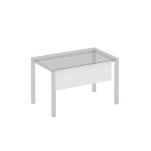 Экран стола защитный (ДСП) с кронштейнами для стола 120 на белом металлокаркасе Комфорт КФ, белый премиум (120x3.2x1.8) К.Б1 812 в Южно-Сахалинске