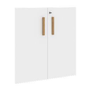 Двери для шкафов низкие с замком FORTA Белый FLD 40-2(Z) (794х18х766) в Южно-Сахалинске
