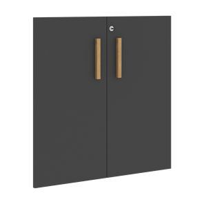 Низкие двери для шкафов с замком FORTA Черный ГрафитFLD 40-2(Z) (794х18х766) в Южно-Сахалинске