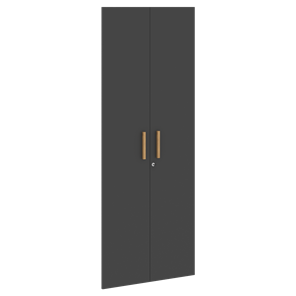 Высокие двери для шкафов с замком FORTA Черный Графит FHD 40-2(Z)  (794х18х1932) в Южно-Сахалинске
