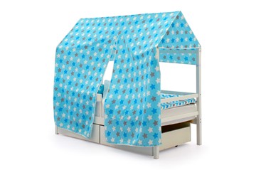 Крыша текстильная для кровати-домика Svogen (звезды, голубой) в Южно-Сахалинске - предосмотр 1